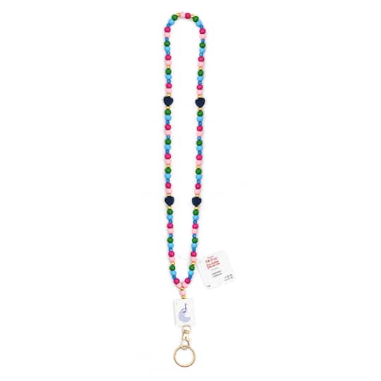 Mahjong Peacock Beaded Lanyard by Fab Finds